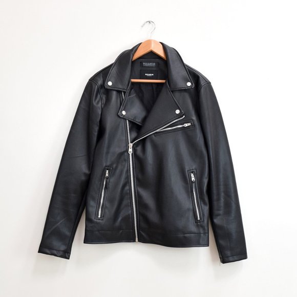 Pull&Bear Other - Pull & Bear Vegan Leather Black Pleather Jacket